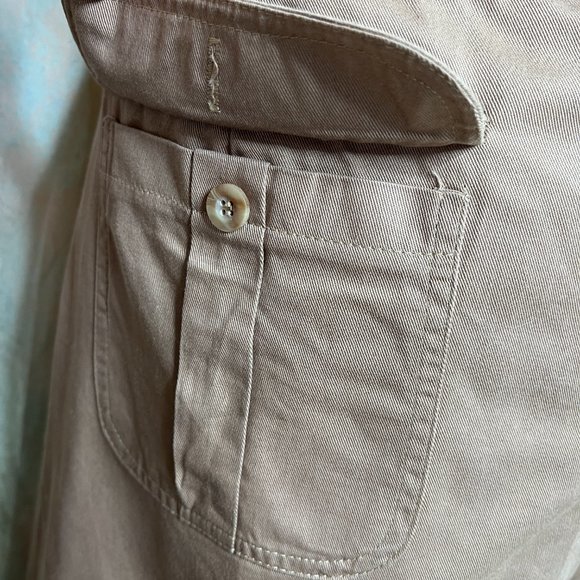 VTG 📌 Button Down Cotton Maxi A- Line Skirt with big Pockets - Picture 6 of 15